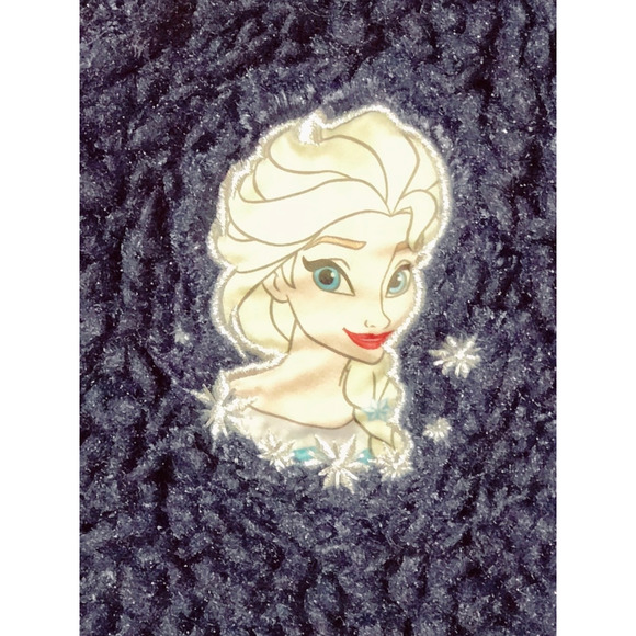 Disney Frozen Sherpa Jacket Size 4 Navy - Picture 2 of 8